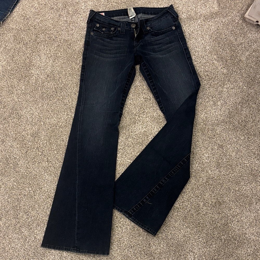 True Religion Women's Dark Blue Boot Cut Jeans